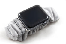 Load image into Gallery viewer, Silver &amp; Grey Star Apple Watch Scrunchie Band
