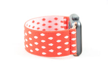 Load image into Gallery viewer, Orange Pastel Polka Dot Elastic Apple Watch Band
