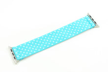 Load image into Gallery viewer, Turquoise Polka Dot Elastic Apple Watch Band
