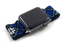 Load image into Gallery viewer, Blue Ethnic Folk Elastic Apple Watch Band
