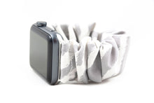 Load image into Gallery viewer, Gray Zebra Apple Watch Scrunchie Band - 38mm 42mm / 40mm 44mm Series 1 - 6 &amp; SE
