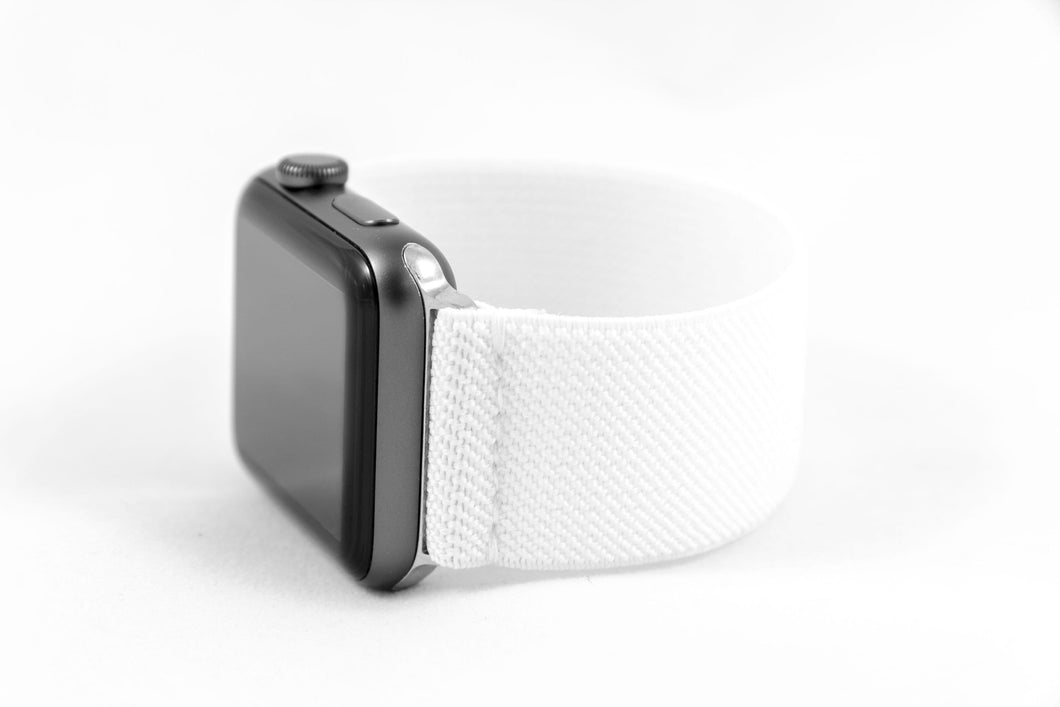 White Elastic Apple Watch Band
