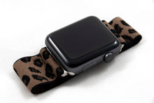 Load image into Gallery viewer, Coffee Mocha Leopard Elastic Apple Watch Band
