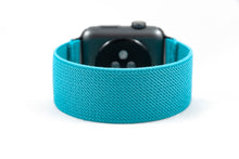 Load image into Gallery viewer, Turquoise Blue Elastic Apple Watch Band
