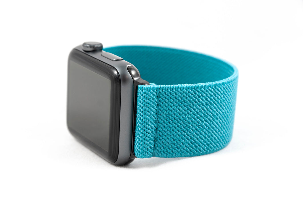 Turquoise Blue Elastic Apple Watch Band