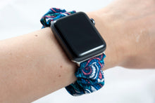 Load image into Gallery viewer, Peacock Apple Watch Scrunchie Band
