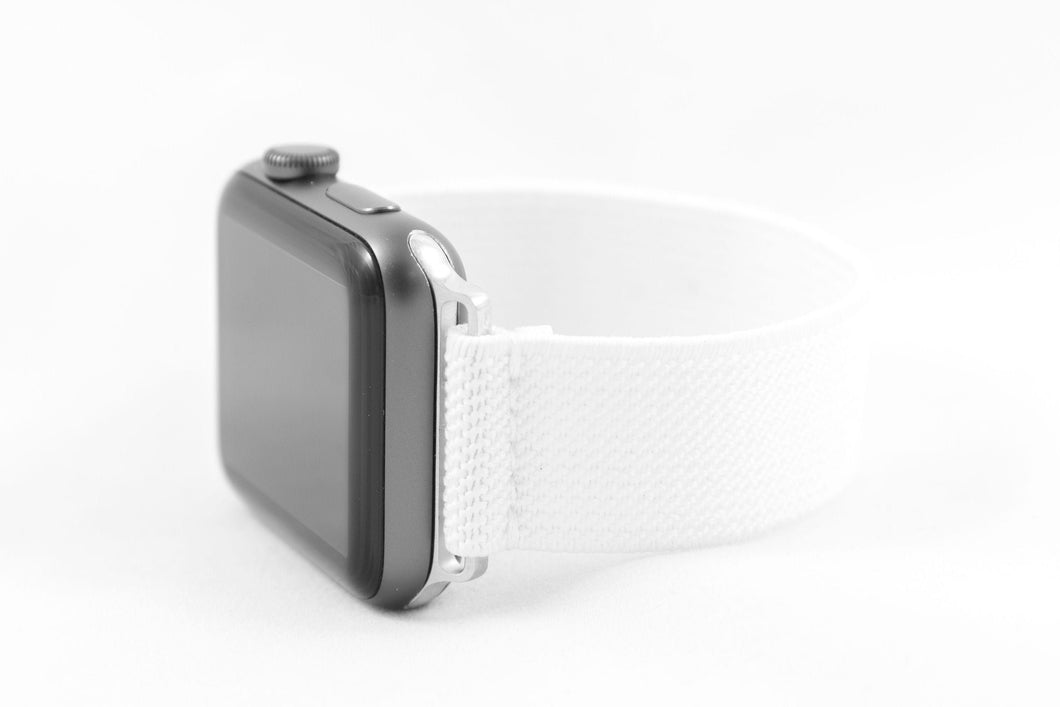 White Slim Elastic Apple Watch Band