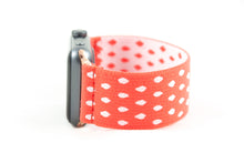 Load image into Gallery viewer, Orange Pastel Polka Dot Elastic Apple Watch Band
