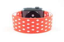 Load image into Gallery viewer, Orange Pastel Polka Dot Elastic Apple Watch Band
