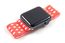 Load image into Gallery viewer, Orange Pastel Polka Dot Elastic Apple Watch Band
