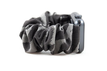 Load image into Gallery viewer, Dark Gray Zebra Apple Watch Scrunchie Band - 38mm 42mm / 40mm 44mm Series 1 - 6 &amp; SE
