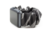 Load image into Gallery viewer, Dark Gray Zebra Apple Watch Scrunchie Band - 38mm 42mm / 40mm 44mm Series 1 - 6 &amp; SE
