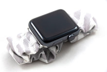 Load image into Gallery viewer, Gray Zebra Apple Watch Scrunchie Band - 38mm 42mm / 40mm 44mm Series 1 - 6 &amp; SE
