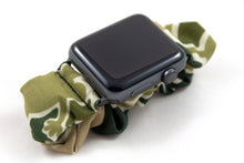 Load image into Gallery viewer, Frog Camo Apple Watch Scrunchie Band - 38mm 42mm / 40mm 44mm Series 1 - 6 &amp; SE
