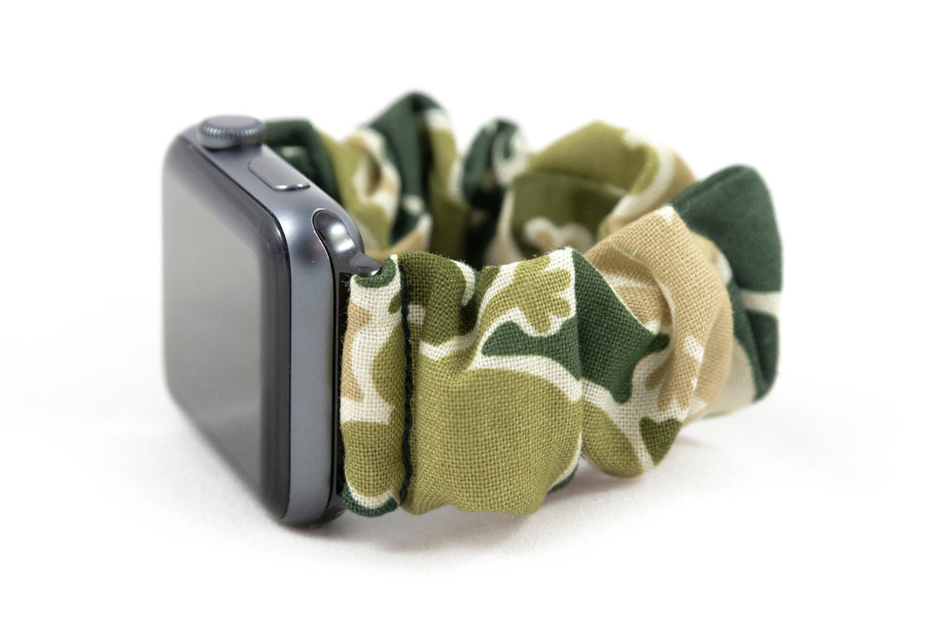 Frog Camo Apple Watch Scrunchie Band - 38mm 42mm / 40mm 44mm Series 1 - 6 & SE