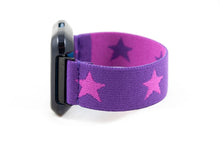 Load image into Gallery viewer, Purple Star Elastic Fitbit Watch Band
