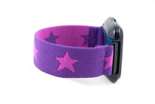 Load image into Gallery viewer, Purple Star Elastic Fitbit Watch Band

