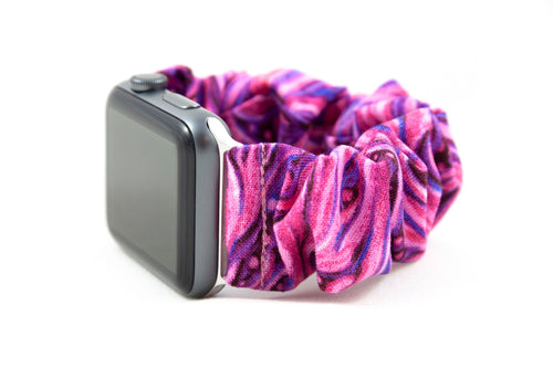 Pink Breeze Apple Watch Scrunchie Band - 38mm 42mm / 40mm 44mm Series 1 - 6 & SE