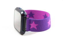 Load image into Gallery viewer, Purple Star Elastic Fitbit Watch Band
