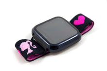 Load image into Gallery viewer, Black Pink Glam Elastic Fitbit Watch Band

