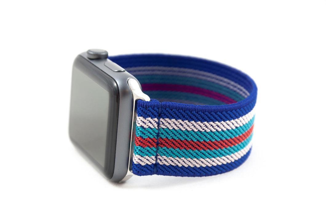 Nautical Stripe Elastic Apple Watch Band
