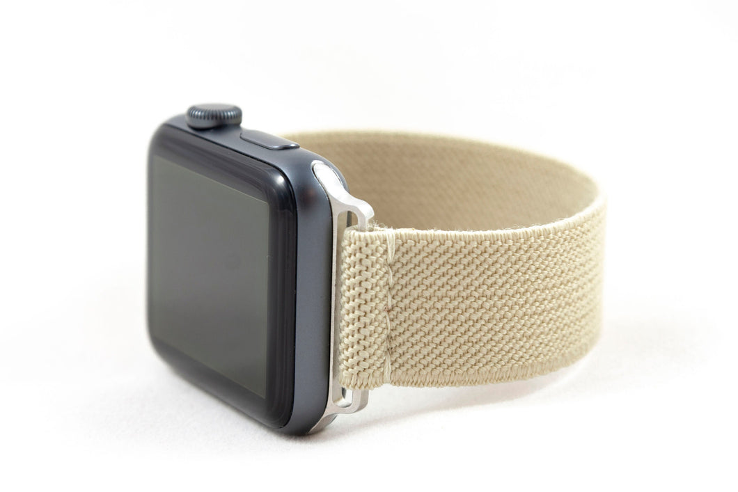 New Beige Elastic Apple Watch Band