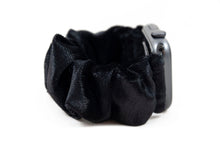 Load image into Gallery viewer, Black Velvet Apple Watch Scrunchie Band
