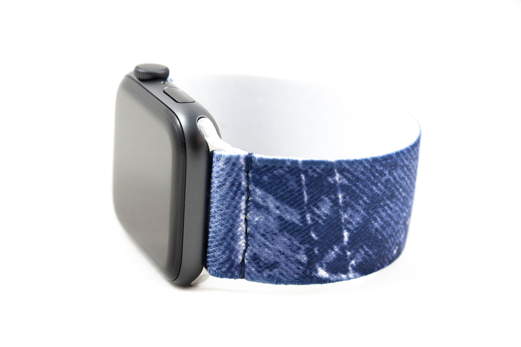 Elastic Apple Watch Band - Blue Denim