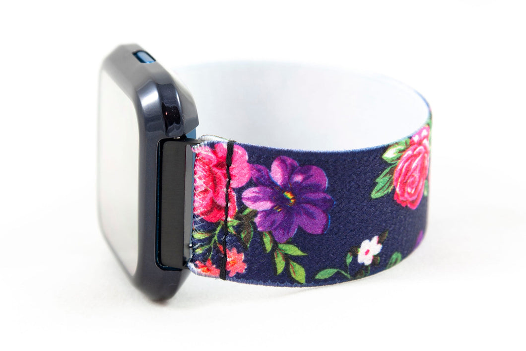 Floral Pattern Elastic Fitbit Watch Band
