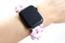Load image into Gallery viewer, Breast Cancer Awareness Apple Watch Scrunchie Band
