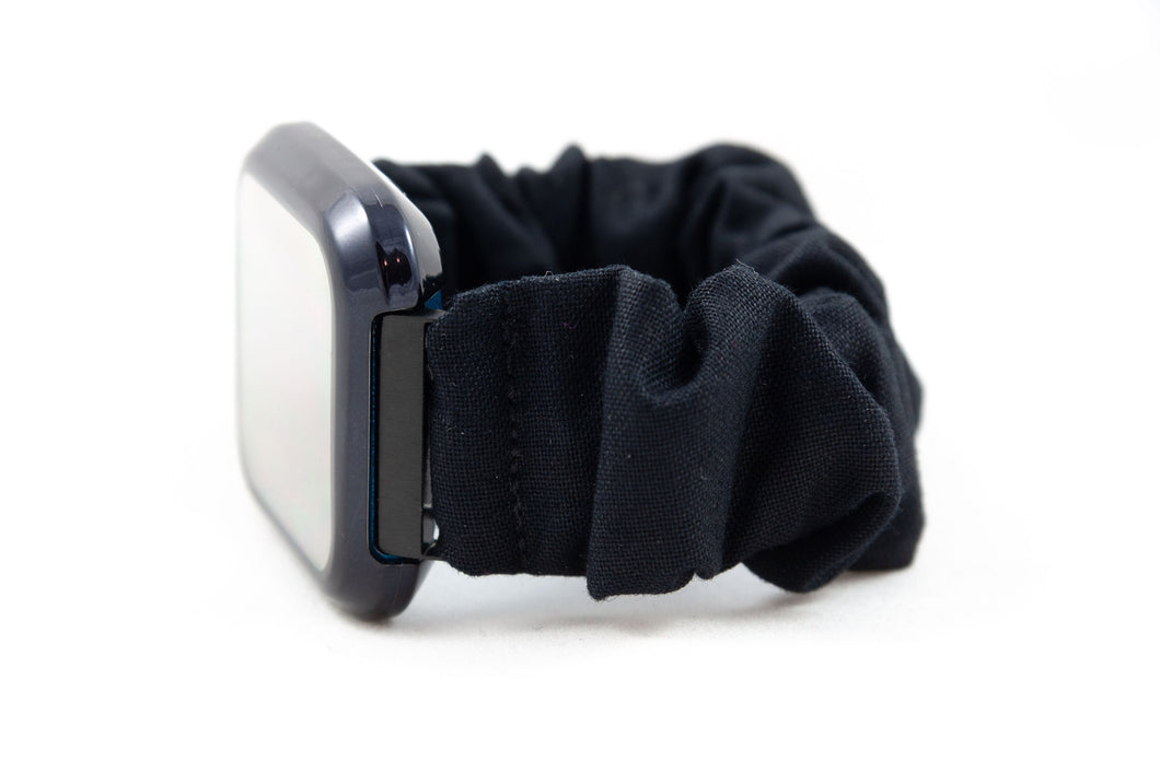Black Scrunchie Fitbit Watch Band