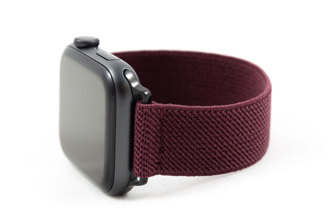 Red Wine Thin Elastic Apple Watch Band