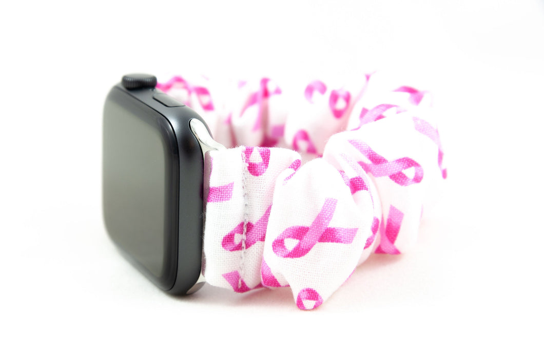 Breast Cancer Awareness Apple Watch Scrunchie Band