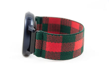 Load image into Gallery viewer, Red &amp; Green Plaid Elastic Samsung Watch Band
