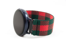 Load image into Gallery viewer, Red &amp; Green Plaid Elastic Samsung Watch Band
