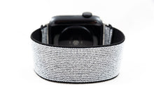 Load image into Gallery viewer, Silver Diamond Like Sparkly Elastic Apple Watch Band
